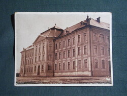 Képeslap,Tata,gimnázium látkép,részlet,1940-