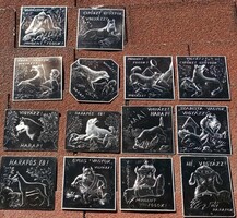 Vigyázz harapós kutya - variációk egy témára - kézzel gravírozott aluminium tábla