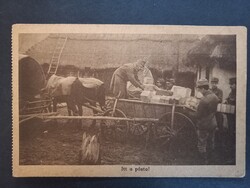 Régi képeslap Itt a pósta! Első világháborús katonai posta - Osztrák-Magyar Monarchia