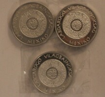 1986 Mexikói VB -1886 emlékérem - AL 3 db