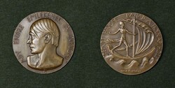 Ady Endre Emlékérem: Beck Ö. Fülöp (1873 - 1945) / "Ady Endre emlékének a Nyugat", 1928, bronz