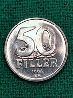 50 Fillér 1996 ! Csak 20000 db. ! Nem Volt Forgalomban ! Verdefényes !