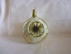 RÉGI ÜVEG KARÁCSONYFADÍSZ - REFLEX GÖMB!