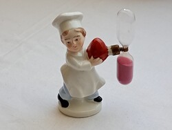 Porcelán Kukta figura homokóra 3 perc vintage