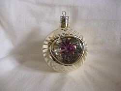 RÉGI ÜVEG KARÁCSONYFADÍSZ - REFLEX GÖMB!