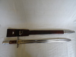 Swájci 1906M fűrészesd kard bajonett saját papucssal