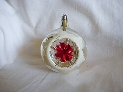 RÉGI ÜVEG KARÁCSONYFADÍSZ - REFLEX GÖMB!