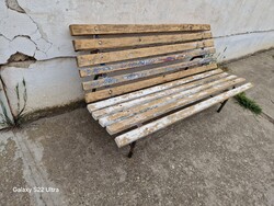 Régi kerti pad csővázas strand pad antik kertipad