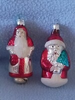 2 db Mikulást ábrázoló 9 cm-es karácsonyfa dísz - gyűjtői darab