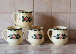 4 db jelzett Körmöcbányai bögre, csupor, csésze - Körmöcbánya, Kremnica, Kremnitz