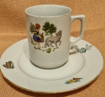 ZSOLNAY Piroska AND THE WOLF MUG AND PLATE