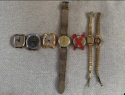 6 db. régi karóra: Wostok, Fero, Glashütte, Csajka stb.