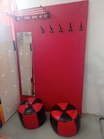 Retro előszoba fal + 1 db retro puff