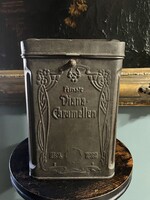 Szecessziós Hartwig & Vogel , Diana-Caramellen Chocolat Bonbon fémdoboz  1910, Drezda