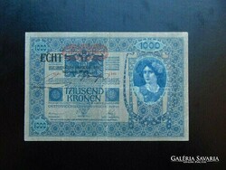 1000 korona 1902 ECHT Felülbélyegzés !