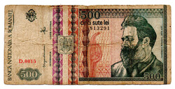 Románia 500 Lei Bankjegy 1992 P101a
