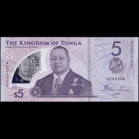 Tonga 5 Pa'anga 2023 (2024) Polymer UNC
