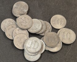 Német Demokratikus Köztársaság,10 pfennig, 1963 - 1990.  LOT, vegyes érme 21 db