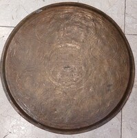 Szédertál, antik, fémötvözet, 1700.as évek, 60 cm-es. 4153b