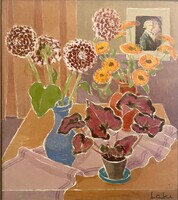 Laki Ida (1921-2015) 83x73 cm EREDETI festménye