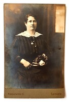 Antik keményhátú kabinetfotó Keglovich Emil Szeged