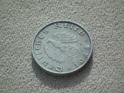 Németország, horogkeresztes birodalmi 10 Pfennig (Reichspfennig), 1944 B