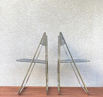 Arrben Tamara Króm Összecsukható Székek Space Age Olasz Italy Vintage 1970