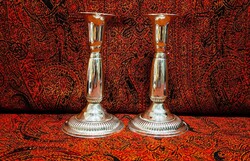 Lenyűgöző vintage ezüst gyertyatartó pár (1977)