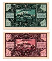 Ausztria Notgeld Utzenaich 10-20 Heller 1920 2 db