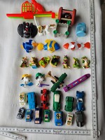 KINDER FIGURÁK,KISAUTÓK,HALAK,KROKODILOK GYEREK SÍP 1950,EGYÉB APRÓSÁG