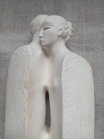 Szerelmes pár kerámia v biszkvit porcelán szobor figura