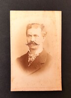 Antik keményhátú vizitkártya fotó, CDV /Julius Gertinger/