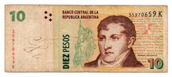 Argentina 10 Peso Bankjegy 2003 P354a
