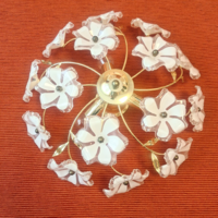 Muránói üveg stúlusú virág alakú  csillár, mennyezeti lámpa