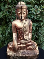 Antik fa szobor - Buddha.