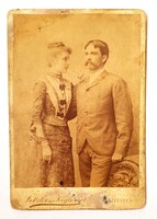 Antik keményhátú kabinetfotó Letzter és Keglovich Szeged