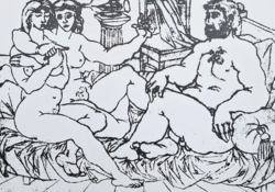 Amerigo Tot (1909-1984): Bacchanália (szitanyomat) aktok, erotika