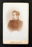 Antik keményhátú vizitkártya fotó, CDV /A.Schöbel/