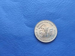 West African States 5 Francs 2002! Gazelle! Unc! Rare!