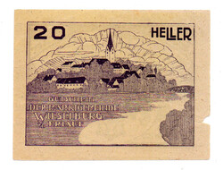 Ausztria Notgeld Wieselburg 20 Heller 1920