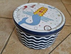 Sellős nagy fém doboz kekszes doboz