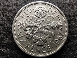Anglia II. Erzsébet (1952-2022) 6 Penny 1967