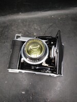 Vintage Retro Voigtlander prontor II folding film camera,10x12cm zárva.4158b