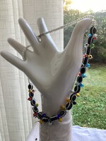 Kézi készítésű cseh üveg gyöngyökből készült nyaklánc