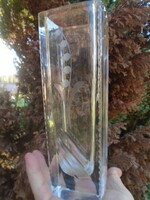 Kosta&Boda Sommerso kristályváza gyémántcsiszolással díszítve, vastag és nehéz - 1134 g