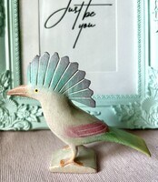 Vintage kézzel készült fa madárka