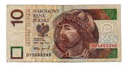 Lengyelország 10 Zloty Bankjegy 1994 P173a L196b