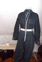 Mango   koptatott  sötét szürke   női  farmer overál  M es .