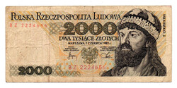 Lengyelország 2000 Zloty Bankjegy 1982 P147c L163b