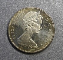 1 DOLLÁR II. ELIZABETH KANADA EZÜST ÉREM 0.800 1 Dollar - Elizabeth II 1965 CANADA SILVER COIN 0.800